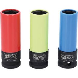 KS TOOLS GMBH KS 515.1070 - 1/2'' aluminium rim power socket set robust, 3 pieces