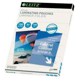LEITZ 33826 - Laminating pouch, A4, 100 pieces