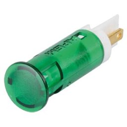 APEM APM QS101 HG220 - Indicator LED, 220 V AC, 10 mm, FASTON, green