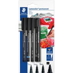 STAEDTLER 60BK6 - Marker set, 4 markers, black