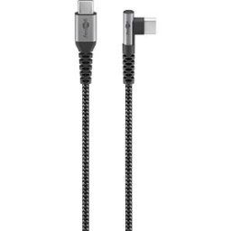 GOOBAY 64659 - Data/charging cable USB C plug > angled USB-C, 1 m