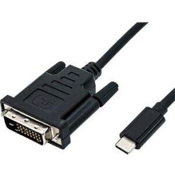 ROLINE 11045830 - Cable, USB-C to DVI, 4K 60 Hz, black, connectors 1 m