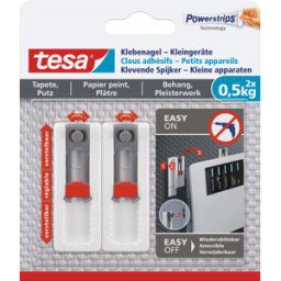 TESA 77782 - tesa adjustable adhesive nail 0.5 kg, pack of 2