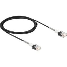 DELOCK 80390 - Patch cable Cat.6A UTP Slim 2 m black