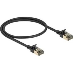 DELOCK 80338 - Patch cable Cat.8.1 F/FTP Slim Pro 0.5 m black