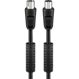 GOOBAY BKMF 0250SW - Connection cable with ferrite, black, 2.50 m