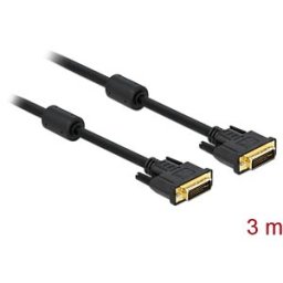 DELOCK 83112 - DVI monitor cable DVI 24+5 connector, Dual Link, 3 m