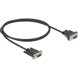 DELOCK 87837 - Serial cable D-Sub 9 socket, power to pin 9, 1 m