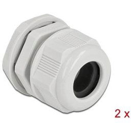 DELOCK 60368 - Cable Gland PG21 for round cable gy 2 pcs