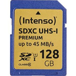 INTENSO 3421491 - SDXC card 128 GB, Intenso Class 10 - UHS-1