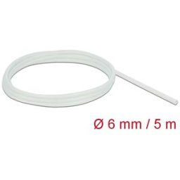 DELOCK 18929 - Fiberglass Sleeving, 5 m x 6 mm, white