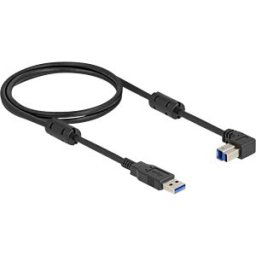 DELOCK 81112 - USB 3.0 cable, A plug to B plug, 90° down, 1 m