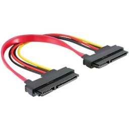DELOCK 84406 - Cable SATA 22pin > 22pin Bu/Bu 20cm