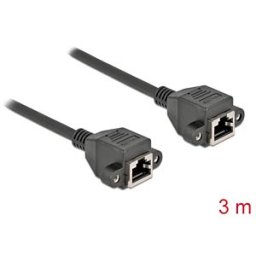 DELOCK 87011 - Cat.6a extension cable, S/FTP, black, 3 m