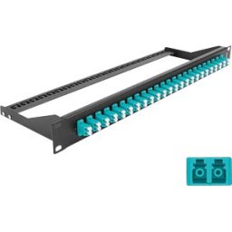 DELOCK 43389 - 19'' Fibre Patch Panel 24 port LC Duplex aqua