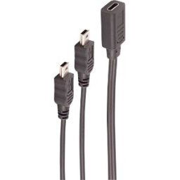 SHIVERPEAKS SHVP BS13-20022 - USB 2.0 adapter, C socket to 2x mini-B connector, Y cable, 0.3 m
