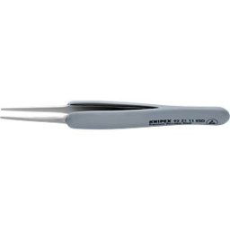 KNIPEX KN 92 21 11 ESD - Precision tweezers with rubberised handle ESD, 123 mm