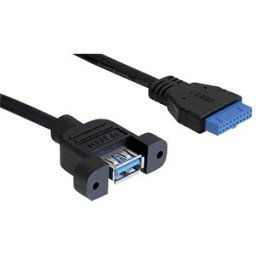 DELOCK 83118 - USB 3.0 pin header socket > 1 x USB 3.0 A socket - 50 cm