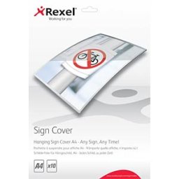 REXEL 2104253 - Hanging Sign Covers A4 (10)