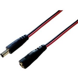 BKL DC V 2175 - DC extension, 2.1 mm, 2 x 0.75 mm², red/black