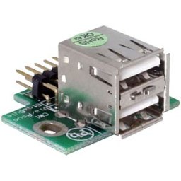 DELOCK 41763 - USB pin header plug > 2x USB 2.0 socket - top