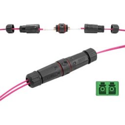 DELOCK 87874 - Fiber optic cable connector LC duplex female / female, APC