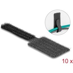 DELOCK 19582 - Cable holder with hook-and-loop fastening, self-adhesive, 90 mm,