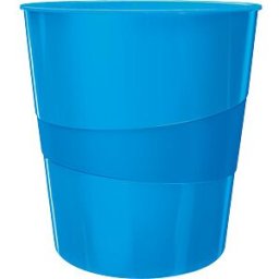 LEITZ 52781036 - WOW waste paper basket, 15 l, blue