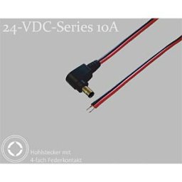 BKL 075902 - DC cable, angled, 1500 mm, 2,1 mm, 24 V DC, 10 A