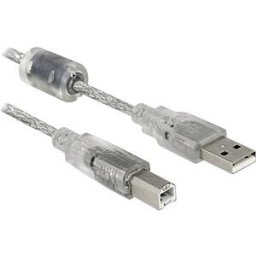 DELOCK 83893 - Cable USB 2.0 Type-A male > USB 2.0 Type-B male 1.5 m transparen