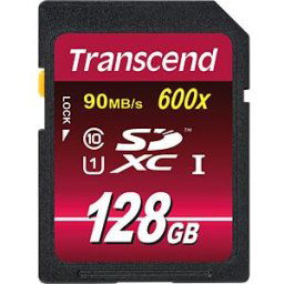 TRANSCEND TS128GSDXC10U1 - SDXC Card, 128GB Class10 UHS-I 600x Ultimate