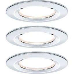 PAULMANN PLM 93463 - Nova Coin recessed light, 6 W, 2700 K, rigid, round, chrome, set