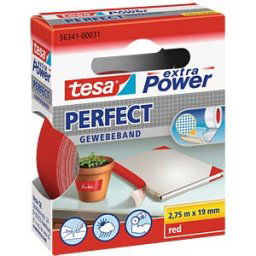 TESA 56341 RT - TESA extra Power cloth tape, 19 mm, red