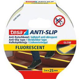TESA 55580 - TESA anti-slip tape, 5 m x 25 mm, fluorescent