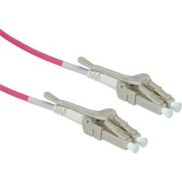 ROLINE 21158876 - LWL patch cable, LC simplex, OM4, 50/125 µm, purple, 7 m