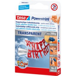 TESA 58800 - tesa Powerstrips® transparent Deco strips