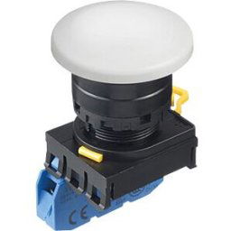 IDEC ID YW1BM4E10W - YW-22mm, PB, mushroom, plastic, momt, 1NO, white