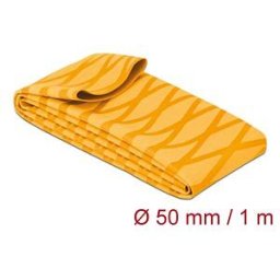 DELOCK 19610 - Schrumpfschlauch X-Muster rutschfest 1 m x 50 mm gelb