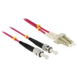 DELOCK 84685 - Duplex-LWL, LC/ST, 50/125µ, 1m, OM4