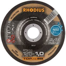 RHODIUS RHO 206167 - Cutting disc, stainless steel, 125 mm, 1 mm, XTK10, 22.23 mm