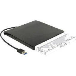 DELOCK 42636 - External enclosure, 5.25 Slim SATA 12.7 mm, USB 3.0-A