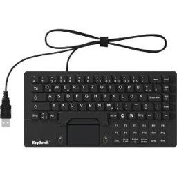 KEYSONIC 28096 - Keyboard, USB, silicone, IP68, touchpad, black
