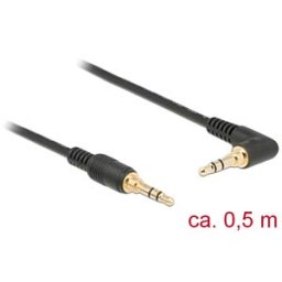 DELOCK 85564 - Jack Cable 3.5 mm angled 0.5 m