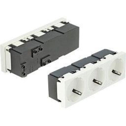 DELOCK 81323 - Easy 45 earthed socket three -way 45°, 45 x 45 mm 5 pieces