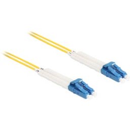 DELOCK 88068 - Fiber optic cable LC Duplex Singlemode OS2 angled 0.5 m