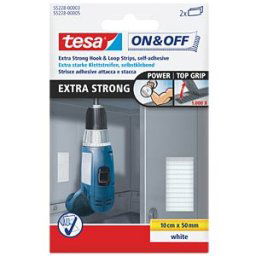 TESA 55228 WS - tesa® On & Off Velcro strips, white