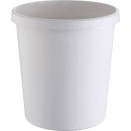 HELIT H61058-82 - Waste paper basket 18 litres, light grey