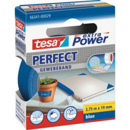 TESA 56341 BL - TESA extra Power cloth tape, 19 mm, blue