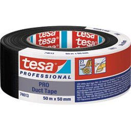 TESA 74613 SW - Fabric tape tesa PRO, 50 m x 50 mm, black