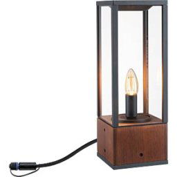 PAULMANN PLM 94673 - Outdoor Plug & Shine light object Venea, 2 W, 1900 K, wood